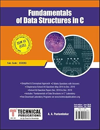 Fundamentals of Data Structures in C for AU (SEM-III ECE COURSE-2017 ...