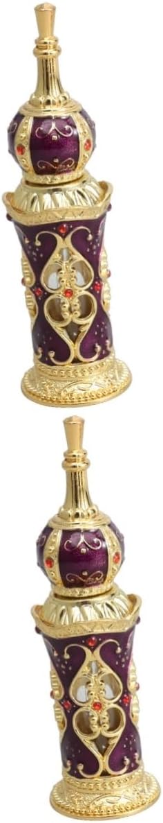 2pcs Perfume Bottle for Women 12ml Flask Stylish Middle Eastern Style for Travel Business Samples