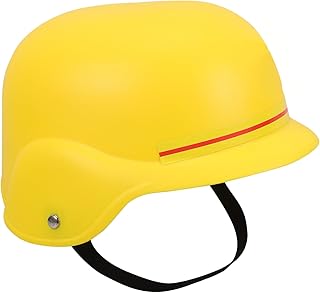 YARNOW Casco de Construcción de Plástico para Juguete Seguro y Resistente para Rol y Fiestas Temáticas Color Amarillo para Obras y Disfraces Infantiles