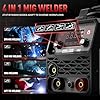 ANDELI 135Amp MIG Welder 110V Portable Gasless Welder Flux MIG/Lift Tig/Stick 3-in-1 Multiprocess Welder LED Digital Display Welding Machine IGBT Inverter Welder