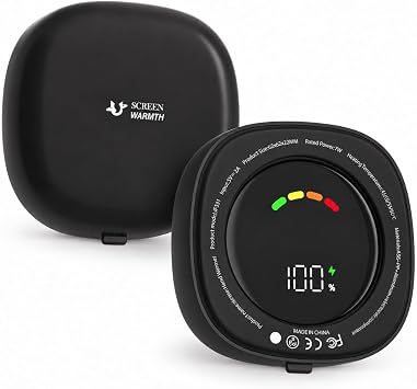 Rechargeable Hand Warmers 2 Pack, Magnetic Pocket Heater with LED Display