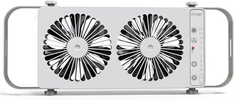 RV Camper Accessories 12V White/Black Waterproof Ventilation Cooling Fan(White)