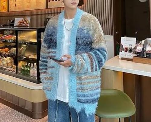 Knitted Sweaters Striped Cardigan V-Neck Button Down Long Sleeve Cardigan Y2K Fall Sweater Outwear Cardigan Unisex2