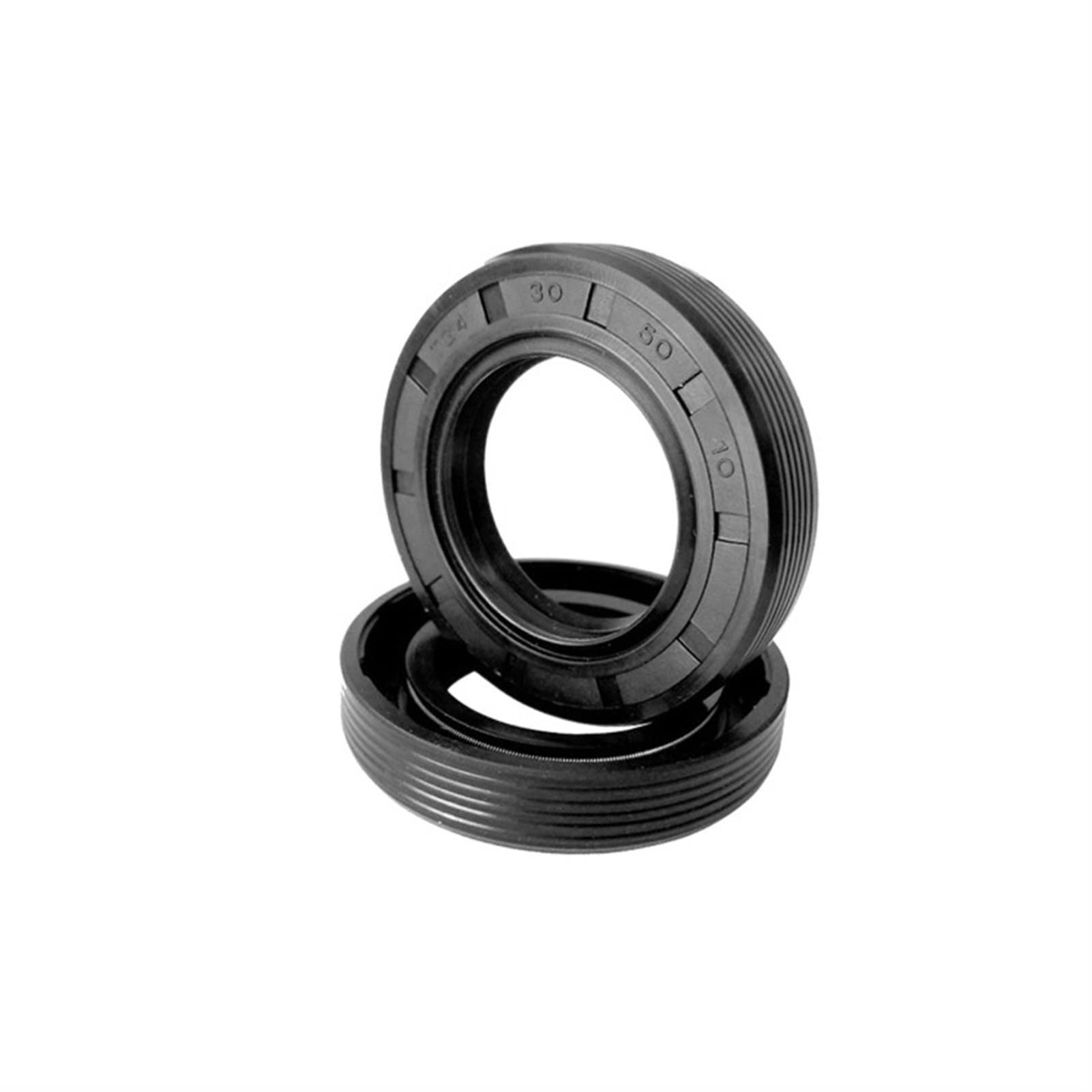 Seal Washer Rubber Oil Seal, TC Inner Diameter 30mm Oil Seal, NBR Shaft Oil Seal Double Lip Spring Rotary for Car Seal, Engine Gasket Lip (Size : 30x42x4.5mm 2pcs)