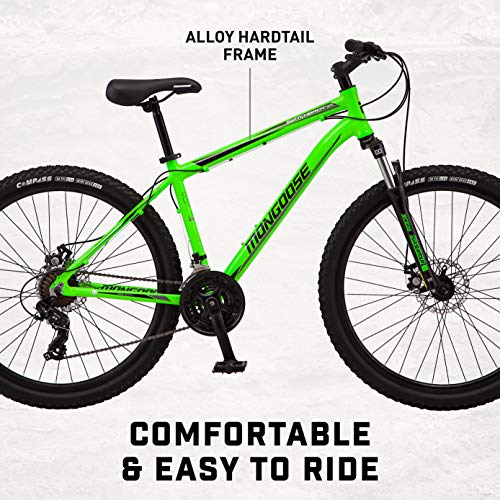 image for Mongoose Switchback Trail Hardtail Mountain Bike for Adult Men Women, 
