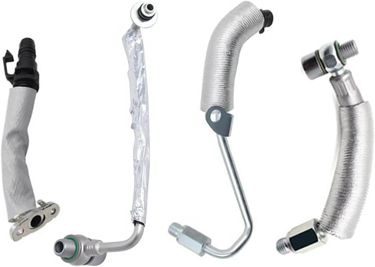 FZJDSD 4PCS Turbo Oil Return Drain Line and Oil Feed Pipe Kit 25198546 55567067 55587854 Compatible with Chevy Cruze Sonic Trax & Buick Encore 1.4 L4 55568031 55592600