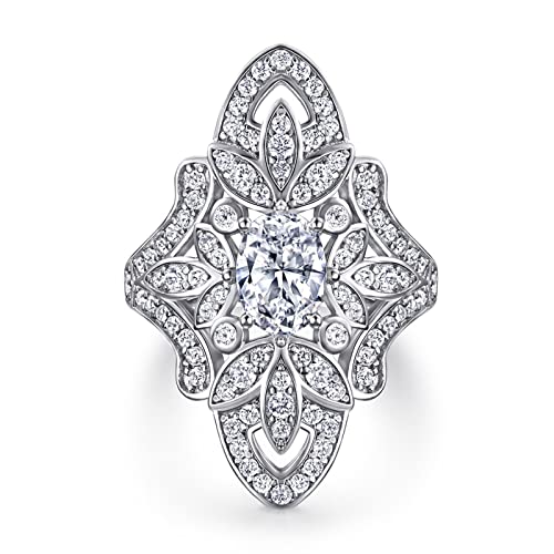 Bague femme en argent et zircones KnSam fleur somptueuse