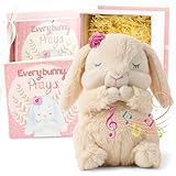 Everybunny Prays- Baby and Toddler Gift Set with Praying Musical Bunny and Prayer Book in Keepsake Box for Girls