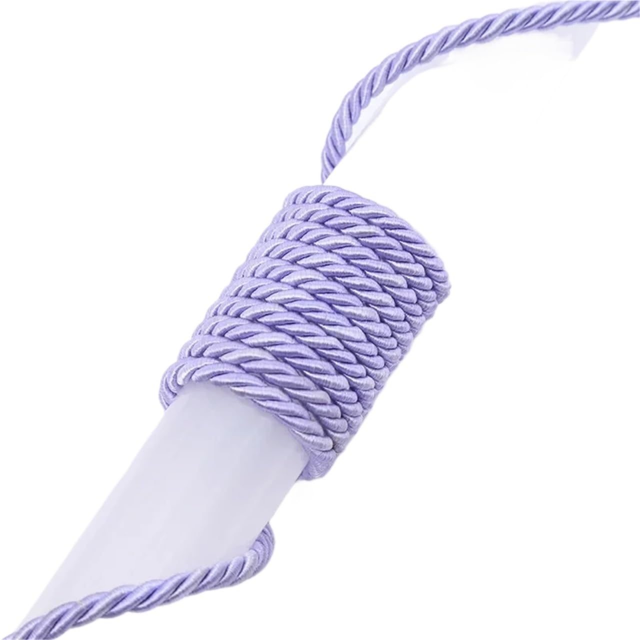 Polyester Rope 5Pcs 5/10M Silk Rope 3-Ply Braided Cord 5mm Twisted Cord Rope for DIY Craft Decor(Purple 5mm,10Meter)