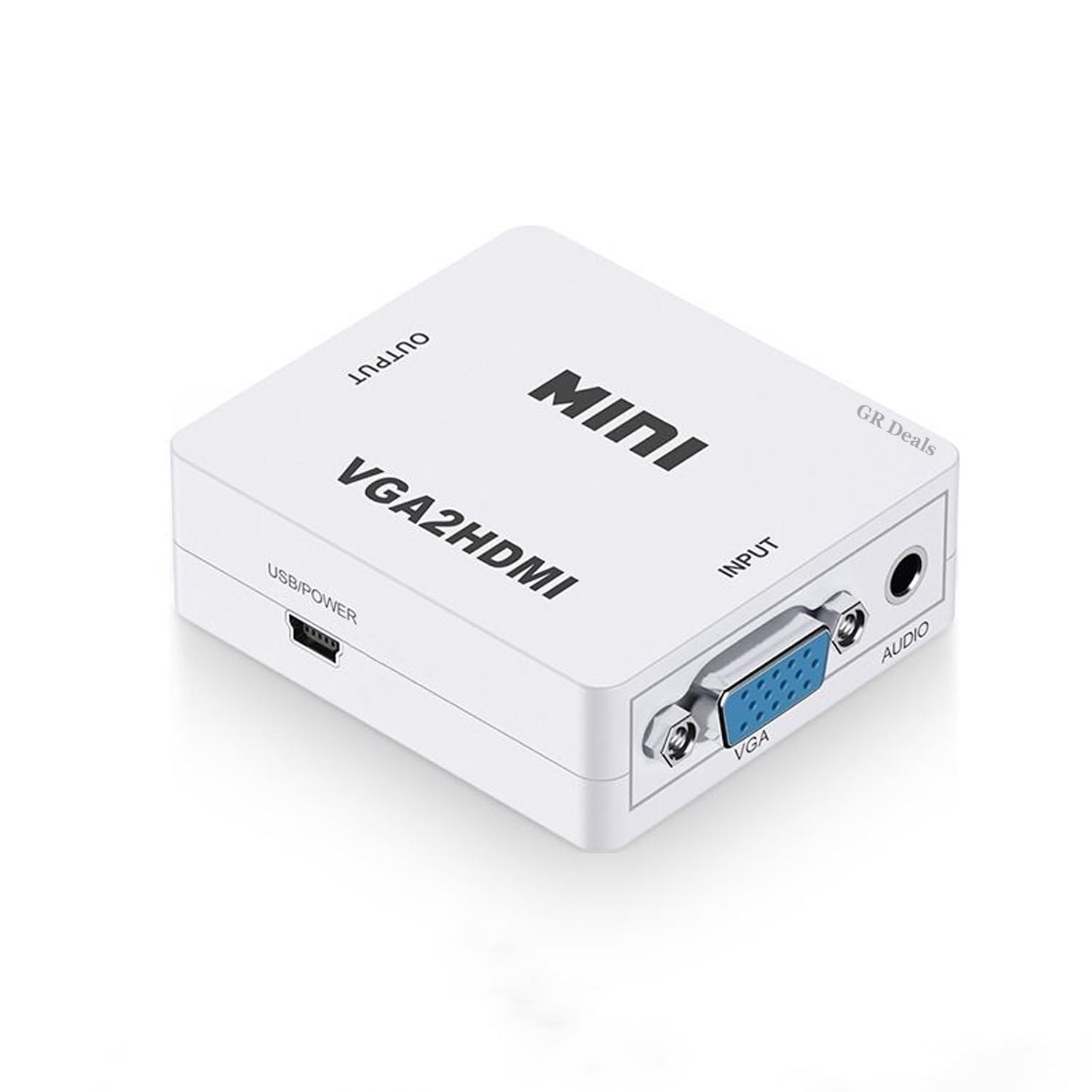 VGA to HDMI, Mini HD 1080P 3.5mm Audio VGA to HDMI HD HDTV Video Converter Box Adapter VGA2HDMI for Notebook PC for HDTV Projector, Laptop, Dispaly, Projector. (White).-image-22