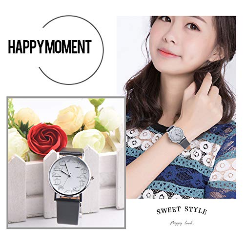 Loijon Animal Dial Palte Projeto Bonito Do Gato Relógio de Pulso Elegante Movimento de Quartzo Pin A