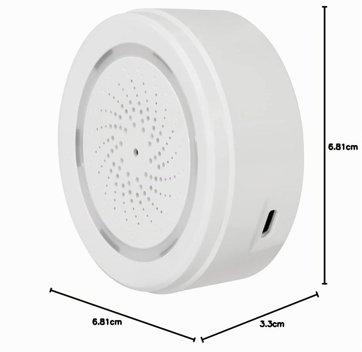 LogiLink SH0110 - Wi-Fi Smart Home Alarmsirene (90db), über App steuerbar, IP20, Tuya kompatibel, unterstützt Amazon Alexa und Google Home
