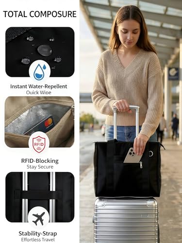 Bolso Tote de Trabajo Ligero para Mujer con Múltiples Bolsillos miniatura 4