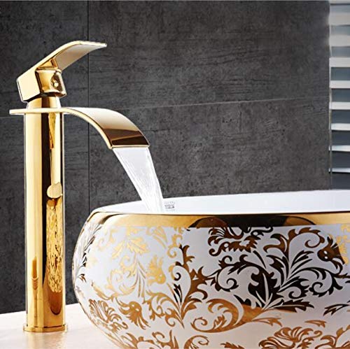 Robinet de lavabo de salle de bain cascade JCAKES pour vasque