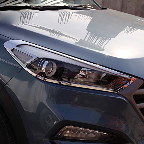 Kadore ABS Chrome Front Headlight Cover Trim Bezel for Hyundai Tucson 2016 2017 2018 Car Accessories 2PCS/Set