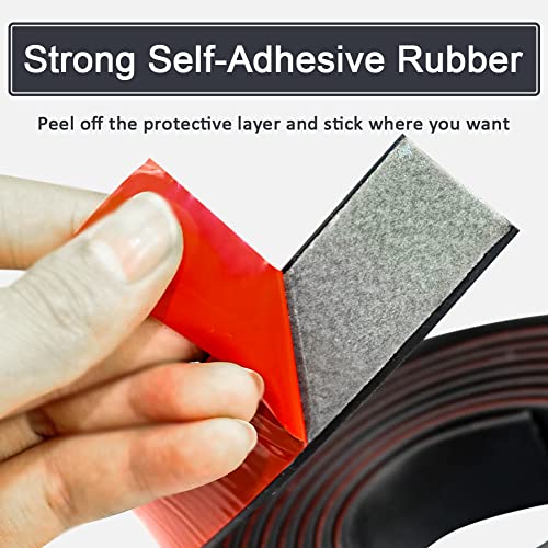 Image of Adhesive Rubber Strips with Adhesive Backing Self Stick Neoprene Solid Rubber Sheets Rolls Strips for Gaskets Pads Seals Crafts Protection (4 inch Wide x 1 /8 inch Thick x 10' Long)