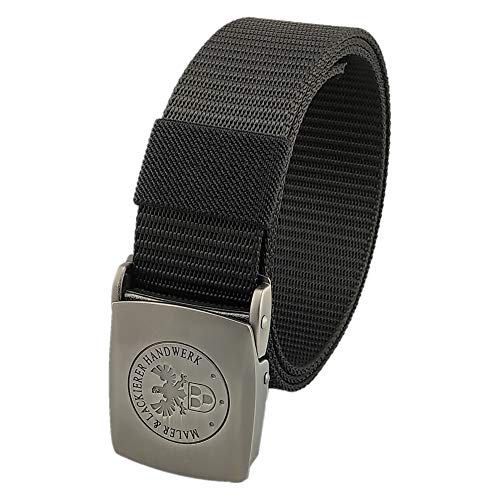 Gravurmanufaktur Hosengürtel Maler und Lackierer Handwerk und Zunftzeichen - Textilgürtel 4cm schwarz - Einheitslänge 120 cm - kürzbar