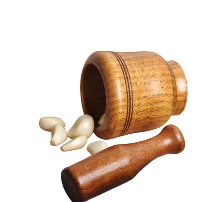 Pestle and Mortar Mortar Pestle Set Wooden Grinding Bowl Household