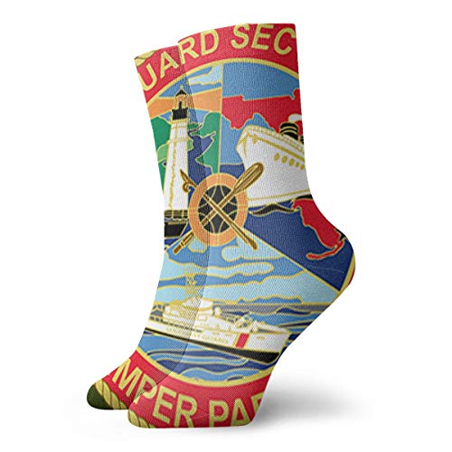 USCG Sector Miami Dress Socks Crew Socks Cushion Low Cut Socks Breathable Casual Socks