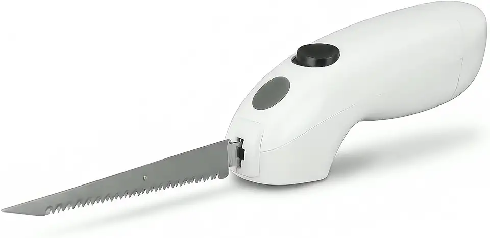 Mingzhe Faca de Cozinha Elétrica para Escultura, Faca de Bife de Aço Inoxidável Sem Fio, Faca Movida a Bateria para Piquenique Em Restaurante Doméstico, Cabo Confortável, Lavável na