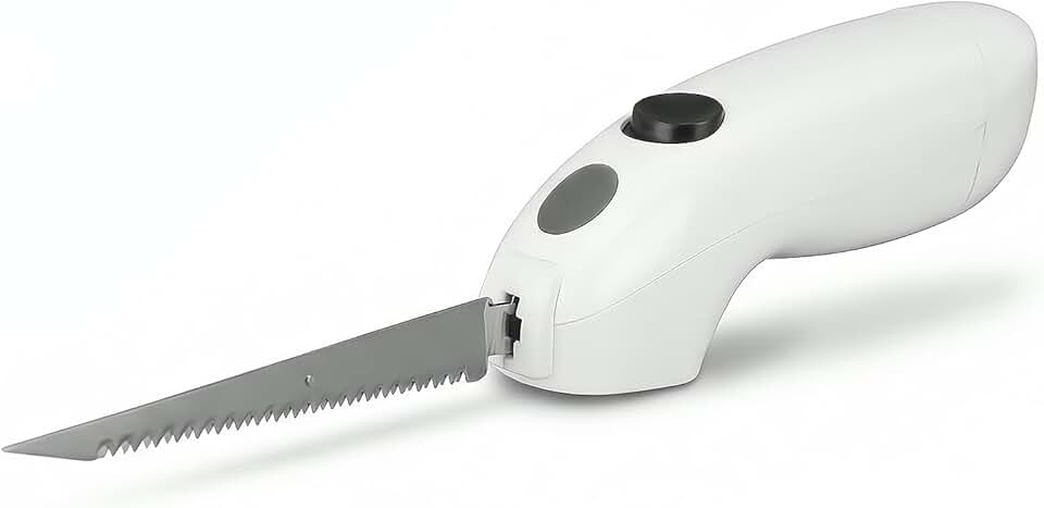 Mingzhe Faca de Cozinha Elétrica para Escultura, Faca de Bife de Aço Inoxidável Sem Fio, Faca Movida a Bateria para Piquenique Em Restaurante Doméstico, Cabo Confortável, Lavável na