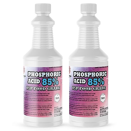 Alliance Chemical Phosphoric Acid 85% USP Food Grade - 2 Quarts (2 x 32 FL Oz) - for pH Adjustment Food Processing and General Use