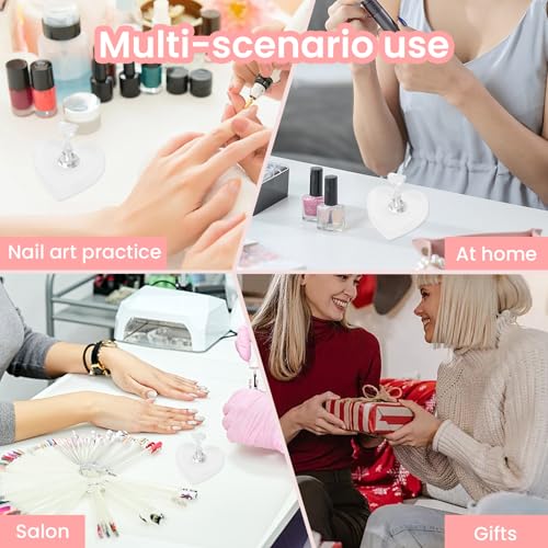 ESUOHYM 1 peça de base de acrílico em forma de coração, base de suporte de pressão para pintura, exi