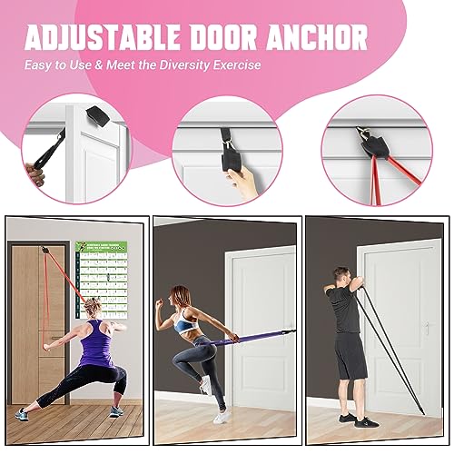 Pull Up Resistance Bands For Women, Thicken Purple Pull Up Assistance Exercise Bands With Training Poster, Resistance Bands For Working Out, Stretching, Powerlifting And Physical Therapy(Home Gym) #TOP3