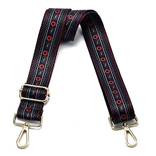 Image of Purse Strap Gold Hardware Replacement Crossbody Bag Strap, Wide Adjustable Shoulder Strap