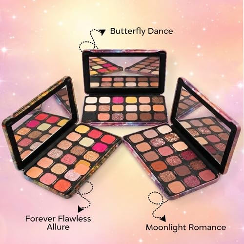 Image of Maliao 18 Color Eyeshadow Palette | Highly Pigmented | Matte & Shimmer Shades | Long Lasting Blendable Eye Makeup | Butterfly Dance,18g