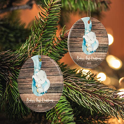 Baby First Christmas Ornament 2022,First Christmas Baby Ornament 2022, Baby's 1St Christmas, 3" Ceramic Elegant Christmas Hanging Ornaments #TOP5