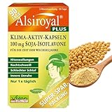 Alsiroyal PLUS Klima-Aktiv-Kapseln - 100 mg Soja-Isoflavone (90 Kapseln) - Lindert typische Erscheinungen der Wechseljahre -...