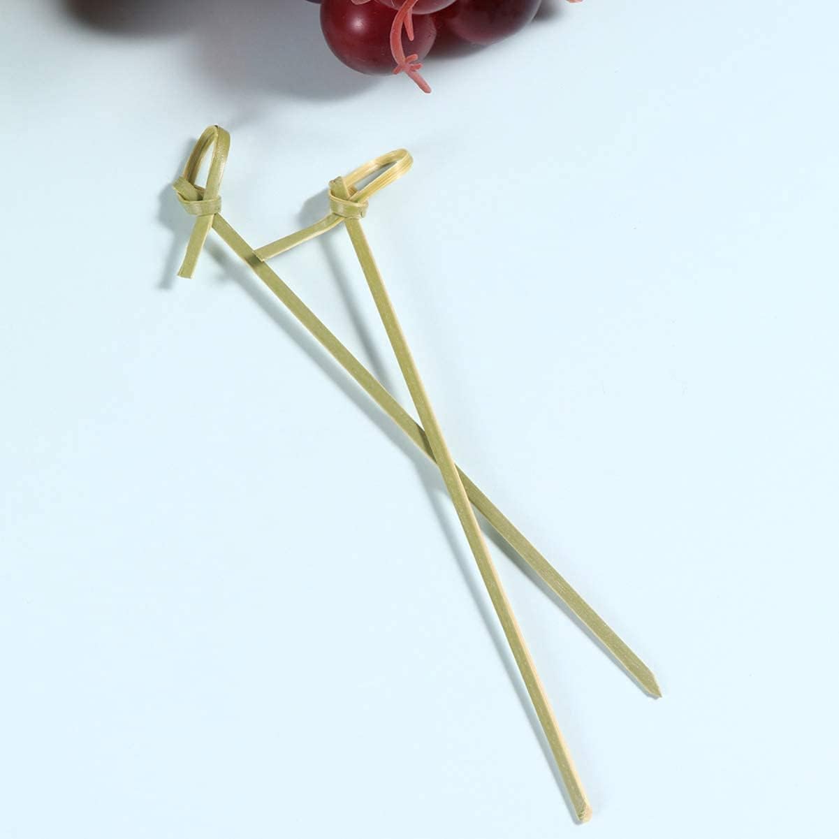 Bessy shop Cocktail skewers,100Pcs Knotted Skewers Bamboo Toothpicks Cocktail Picks Swizzle Sticks Bamboo Skewers party supplies for Cocktail Party Barbeque - Image 5