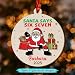 Personalized Funny Santa Says Six Seven Teen Slang Ornament 2026, Humor Santa 6 7 Six Seven Ornament Gift for Gen Z & Gen Alpha Family Friends Holiday, Custom Year & Name 6-7 Meme Wood Xmas Ornaments