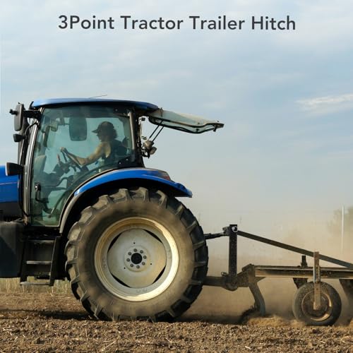 3 Point 2\" Trailer Hitch Receiver Heavy Duty Tractor Drawbar Quick Hitch Category 1 Compatible with BX, Kubota, John Deere, NorTrac, Kioti, Yanmar