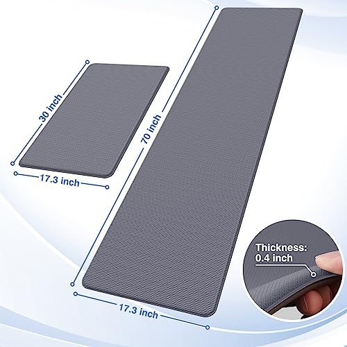 StepRite Kitchen Mats, 2PCS Kitchen Rugs, Cushioned Anti Fatigue Kitchen Mats for Floor, Non-Slip Standing Desk Mat, Kitchen Rug Set for Kitchen, Floor, Office - Image 4