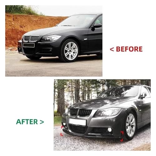 Spoiler avant pour BMW Série 3 E90 E91 Tech 2005-2008 finition aspect carbone premium