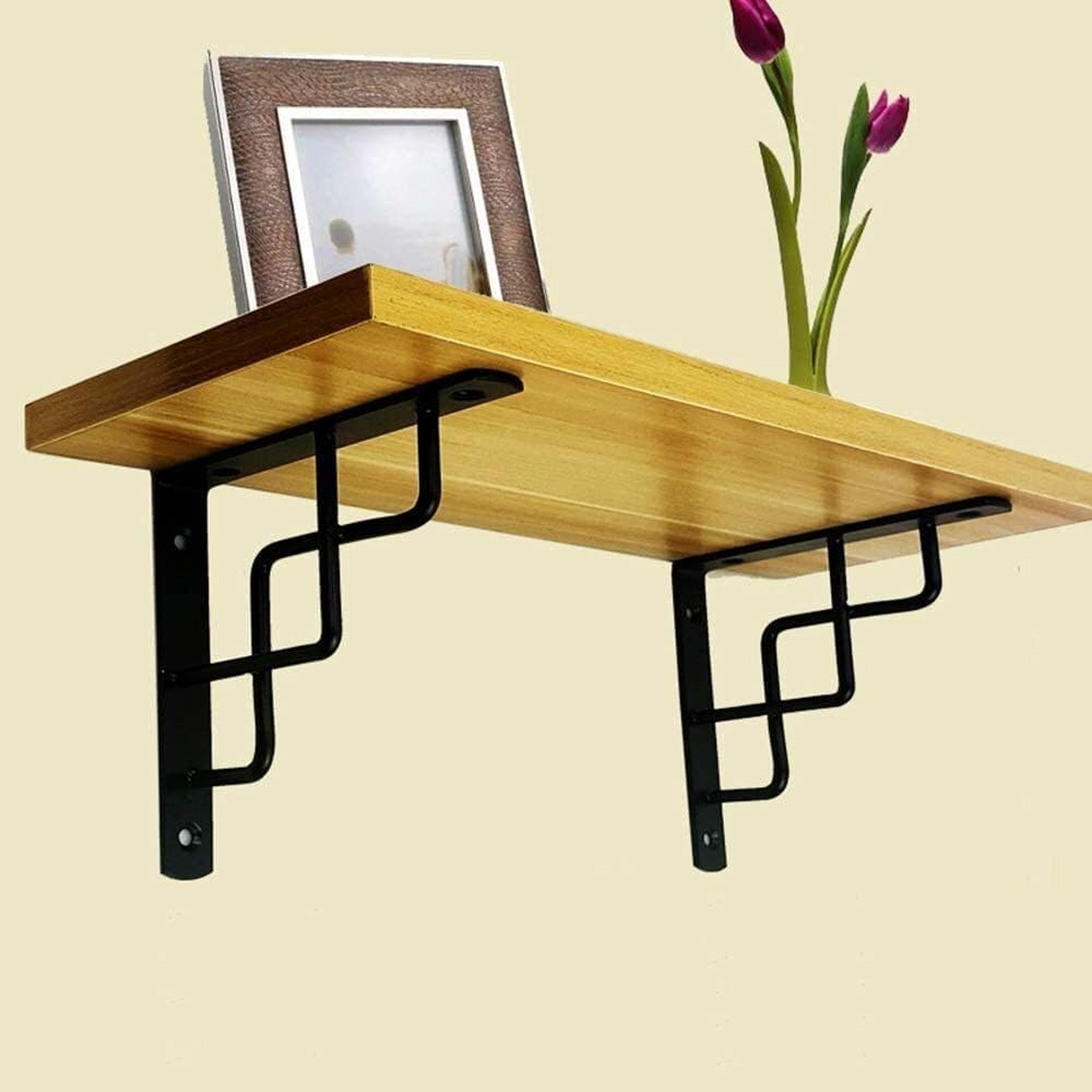 Floating Shelf Brackets Heavy Duty Metal 2 Pcs Black Floating Shelf Bracket Wall Hanging Shelve Brackets Corner Brace Right Angle Brackets for Bedroom Kitchen Living Room (Size : 12inch(30cm))