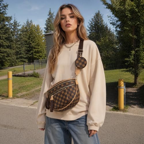 Image of Crossbody Purse for Women Small Crossbody Bags Trendy Vegan Leather with Adjustable Shoulder Straps Gift for Mother Wife Mom
