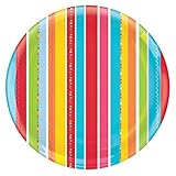amscan Fiesta Caliente Cinco de Mayo Party Round Melamine Platter Serveware, Plastic,13'