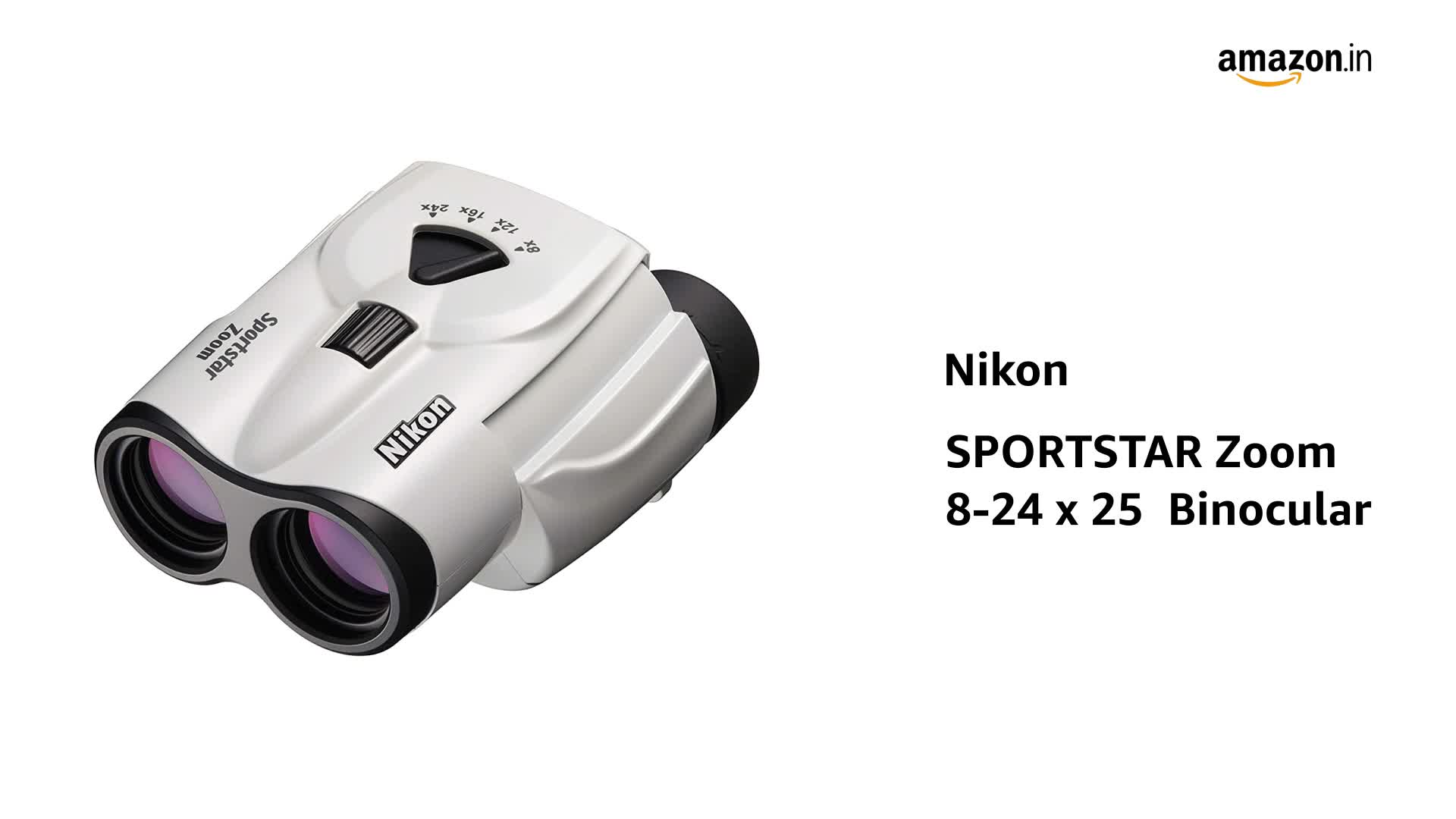 Buy Nikon SPORTSTAR Zoom 8-24×25 Binocular (White) Online at Low 
