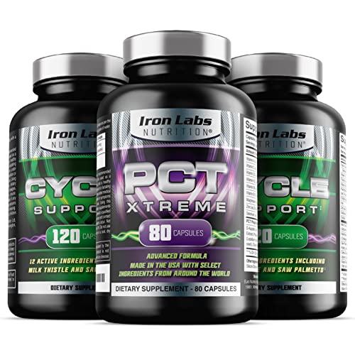 Iron Labs Nutrition Cycle Support And Pct Xtreme - 2 Months X Cycle Support And 1 Month X Pct Support (3 Months Total) #TOP3