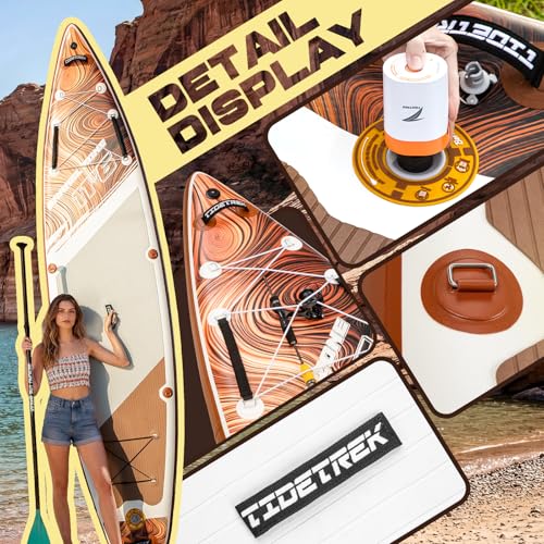 Image of 11'6 inch Inflatable Stand Up Paddle Boards, Premium SUP Accessories, Non-Slip Comfort Deck for Youth & Adults