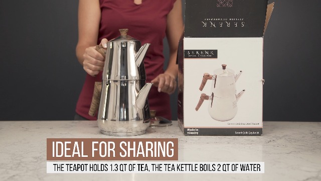 Amazon.com | Serenk Definition Stainless Steel Teapot Set, 1L