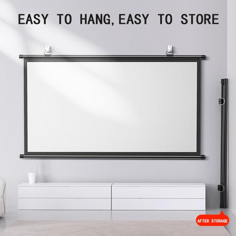 Pantalla Manual de Proyección 72" 16:9 para Cine en Casa miniatura 2