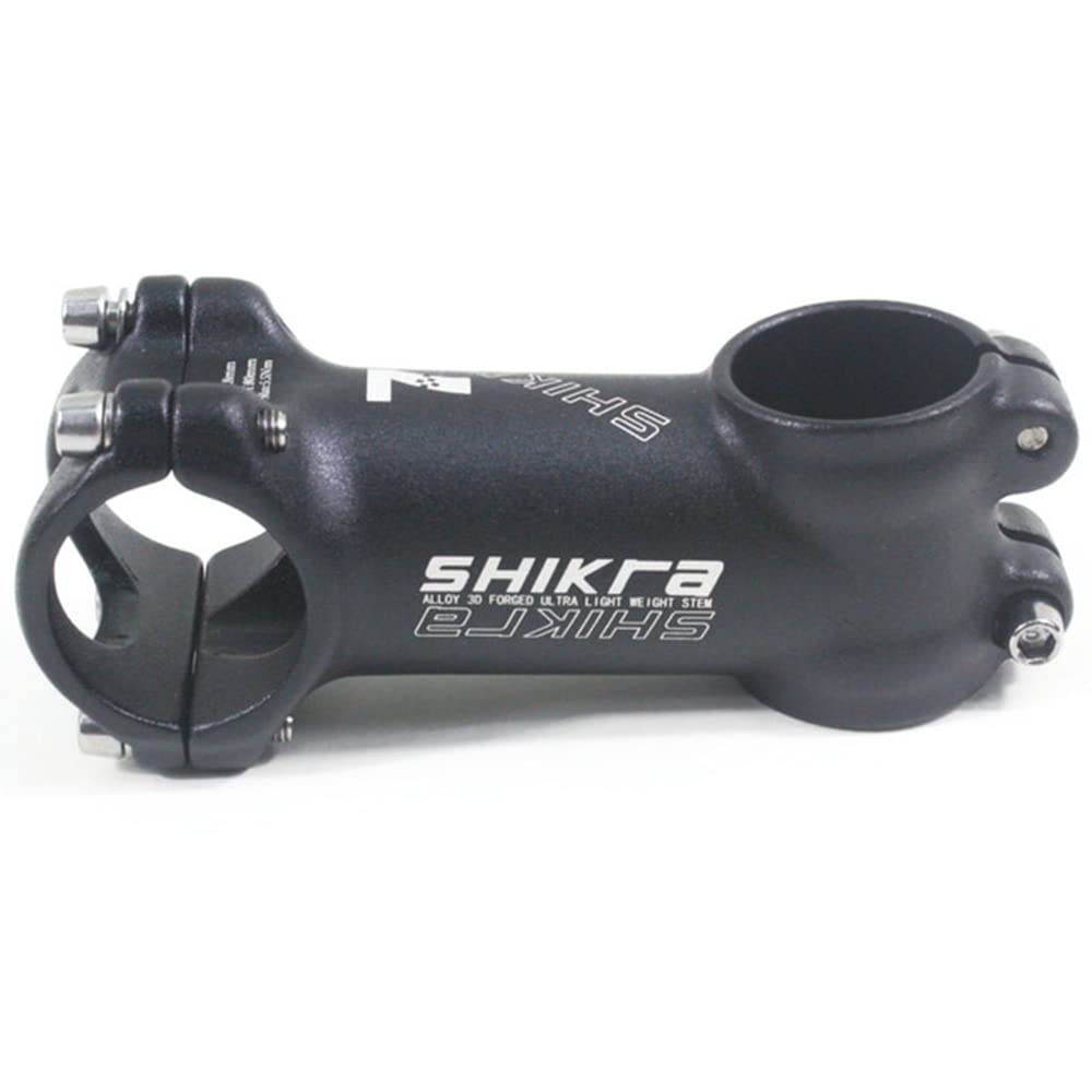 QYQAY 31.8mm MTB Stem ±7 Degree 35/45/55/60/70/80/90/100/110mm Bike Handlebar Stem Lightweight Aluminum Bicycle Riser for Mountain Bike Road Bike BMX Track Bike (Black,80mm)