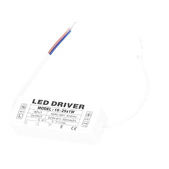 Generic LED Driver Constant Current 300mA Compact Power Supply for DIY Projects, ABS Material, Size 3.2x1.1x0.8