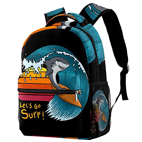 Sac à dos enfant surf et requin parfait pour l'école et la plage