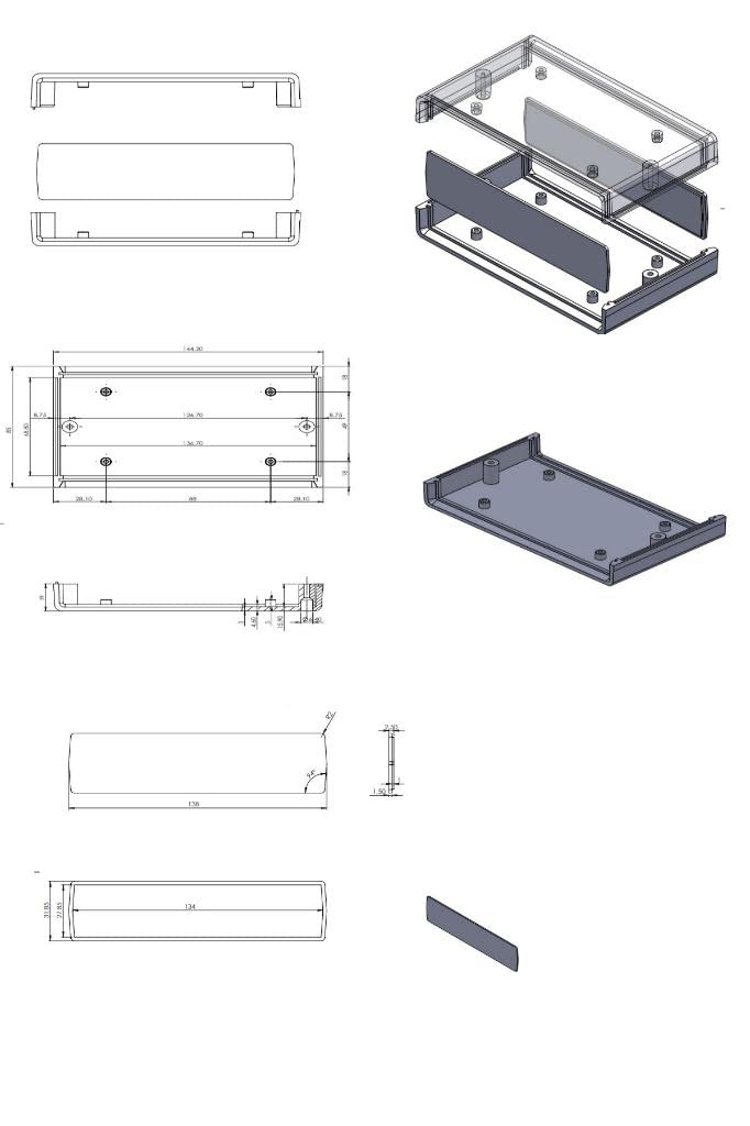 SANEC Elektronik Proje Kutusu (Ölçüleri: 145x85x38mm) - Siyah