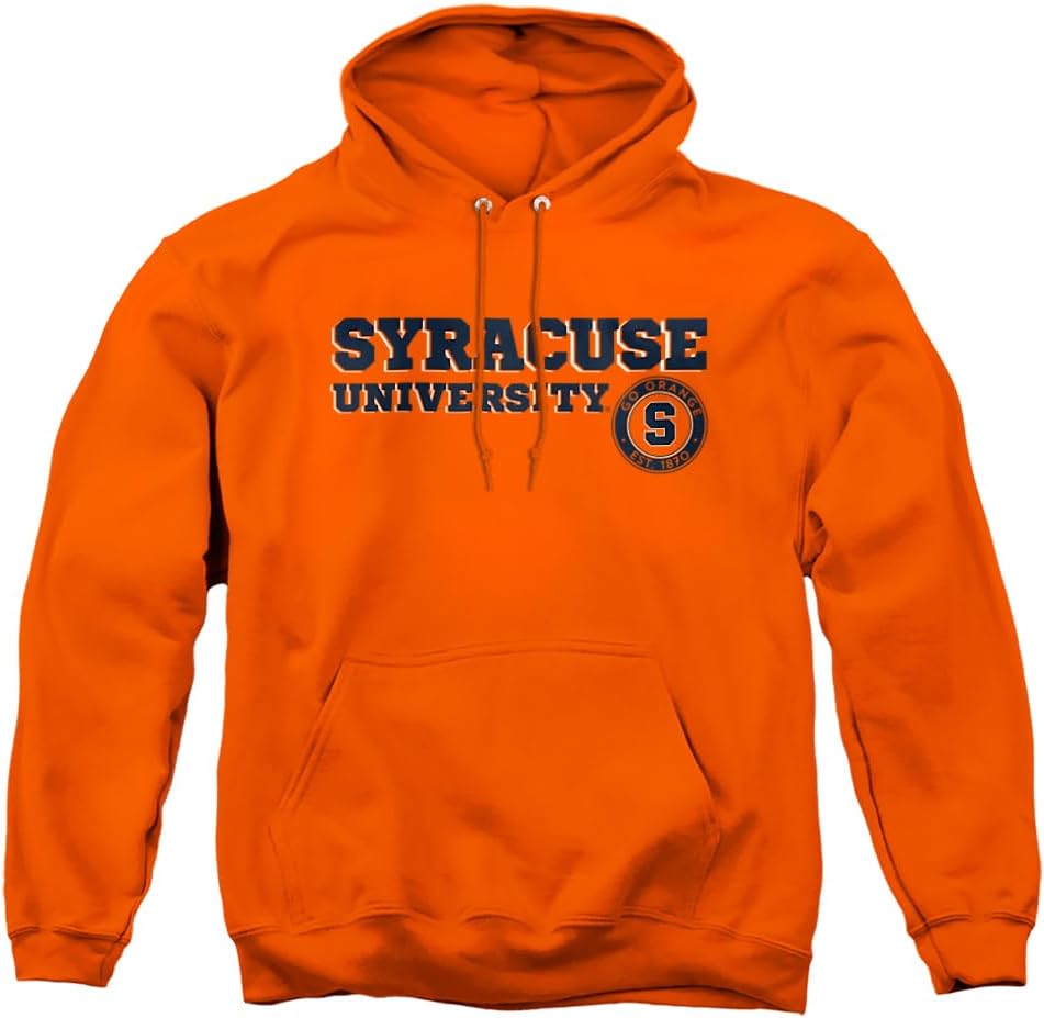 Syracuse University Official Block Text Unisex Adult Pull-Over Hoodie